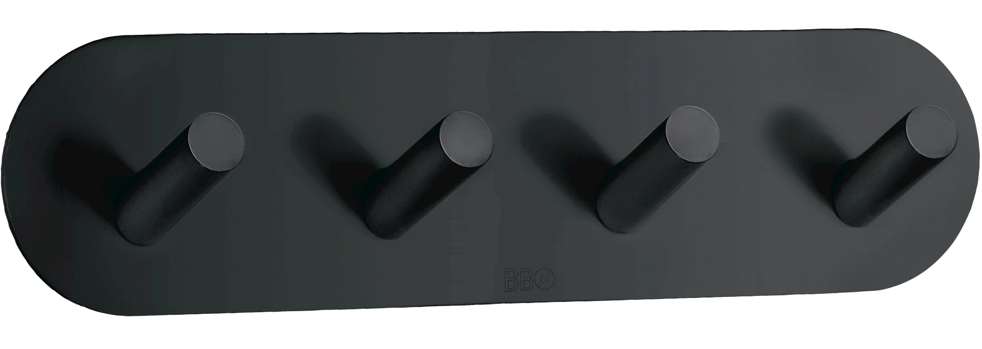 ARTBB1094 - Beslagsboden kroklist 4-krok, sort matt - 