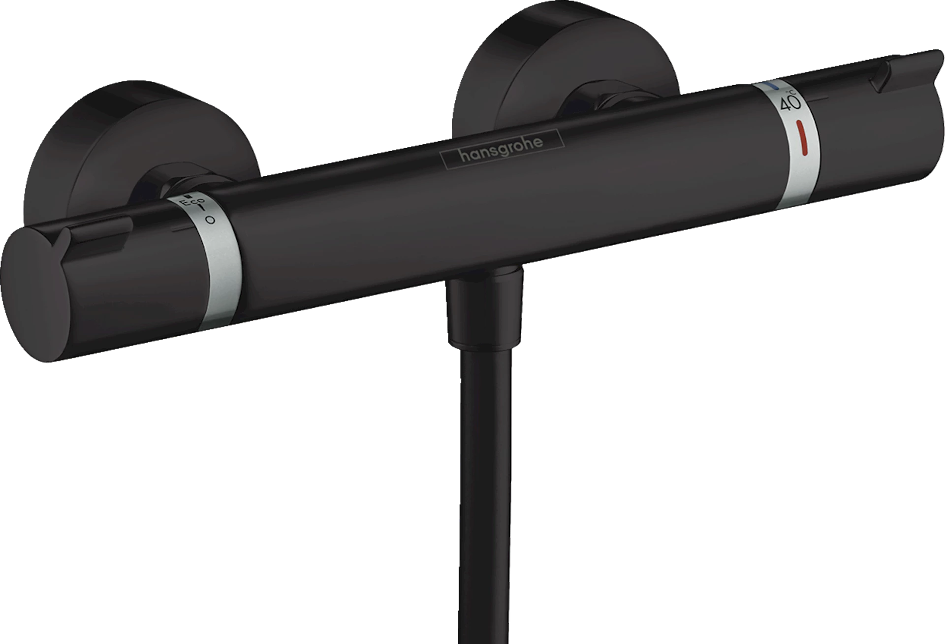 NRF4244273 - Ecostat Comfort dusjtermostat, sort matt - 