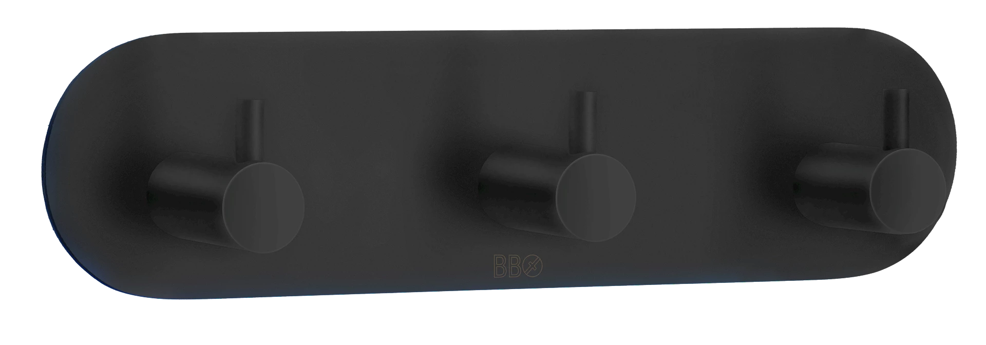 ARTBB1103 - Beslagsboden kroklist 3-kroker, sort - 