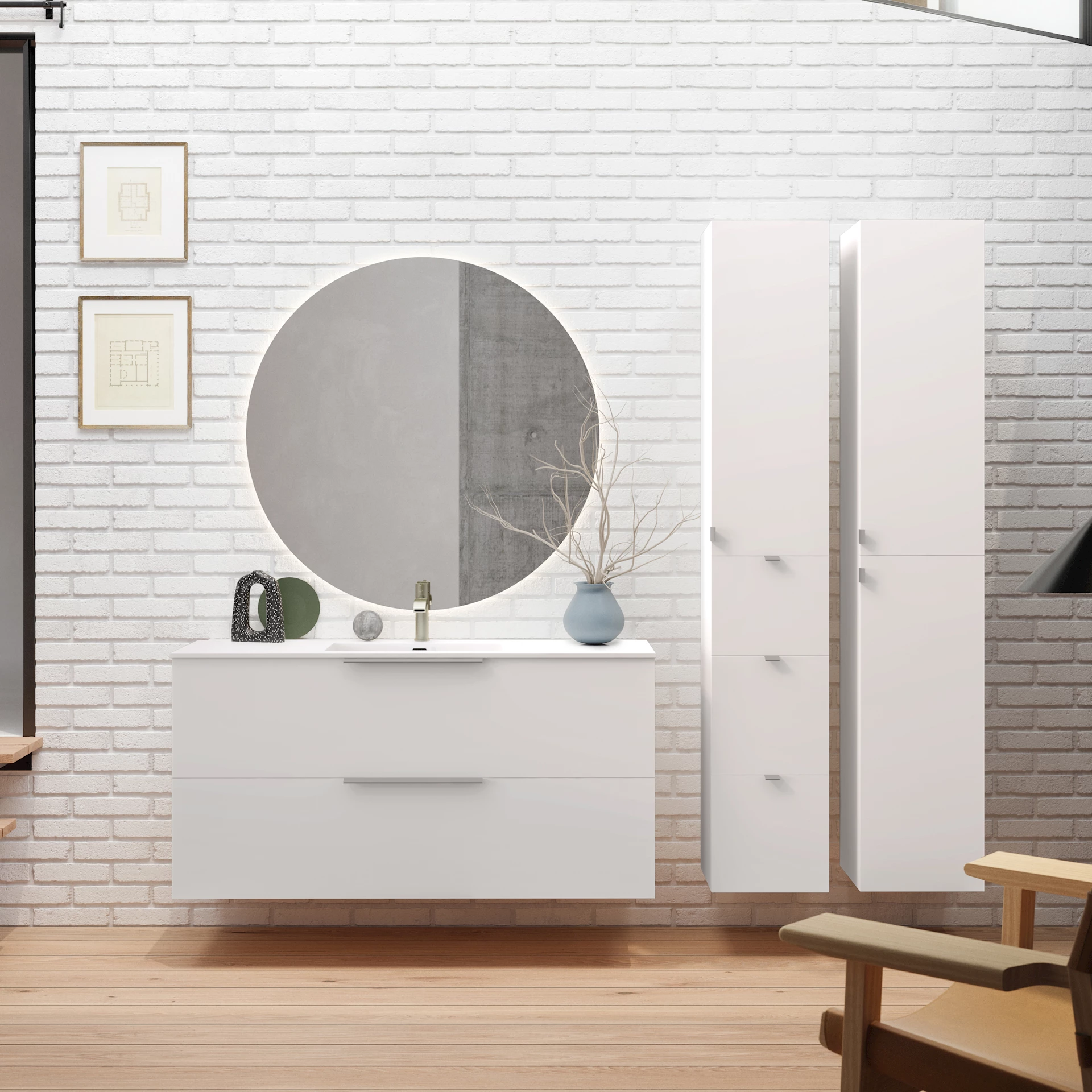 VB20251260 - Variant46 120 Hvit med høyskap - 