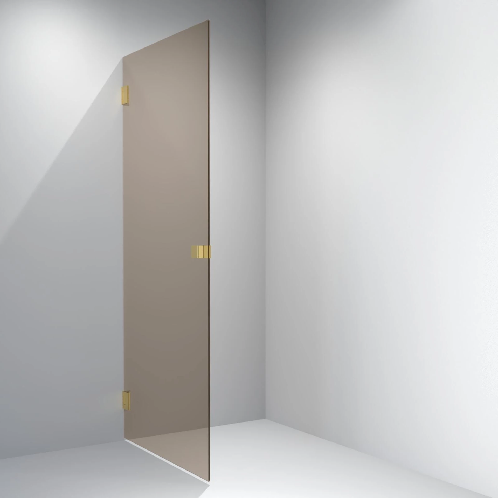 NRF1395757 - Dusjdør rett EMIL 90x200cm bronse glass, gull - 
